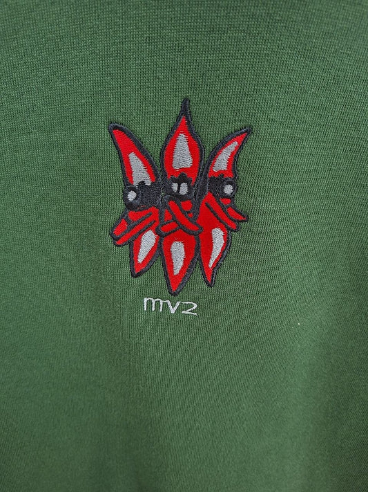 Mv2 Sturt Desert Pea logo hoodie (Green)