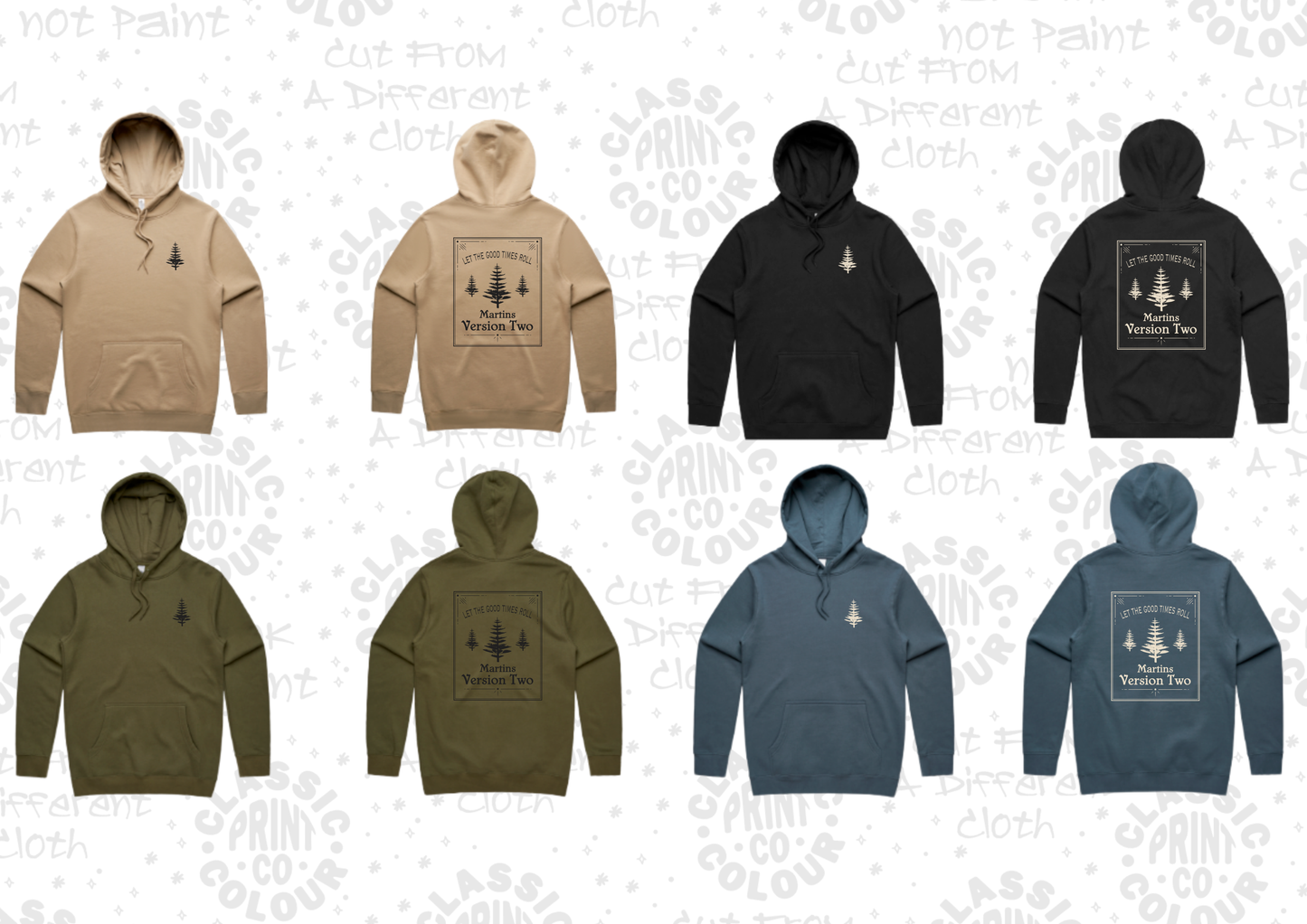 Mv2 Tree hoody heavy weight mens FITTED fit