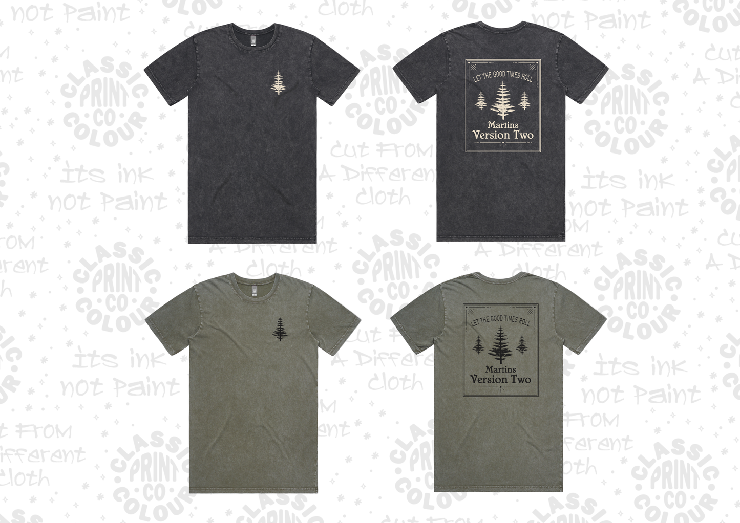 Mv2 Tree tee Mens washed
