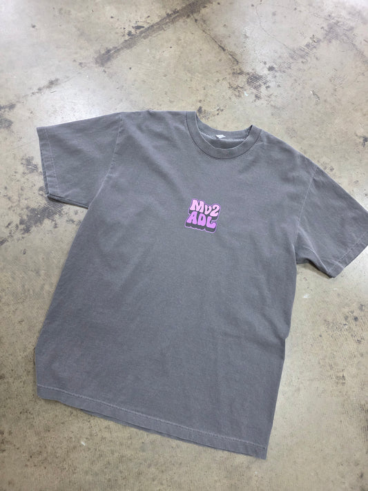 Mv2 stacked since 1969 faded black w purple